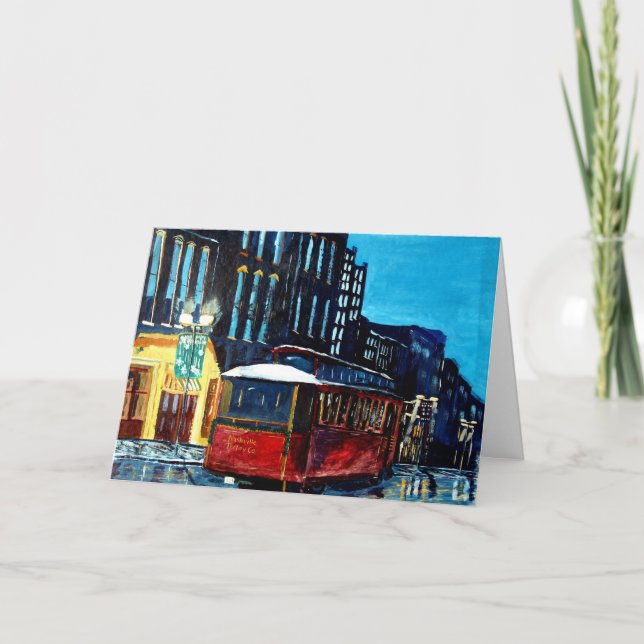 Nashville Trolley Christmas Card (Front)