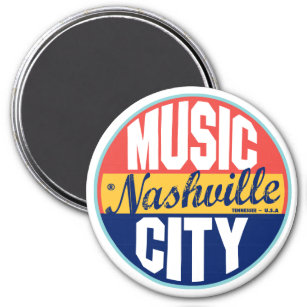 Nashville Vintage Label Magnet