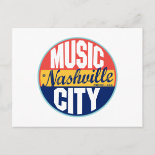 Nashville Vintage Label Postcard