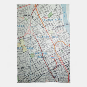 NASHVILLE Vintage Map Tea Towel