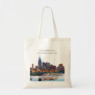 Nashville Watercolor Bachelorette Weekend Tote Bag