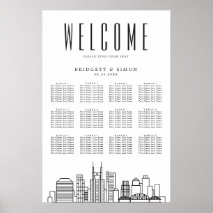 Nashville Wedding   12 Table Seating Chart 