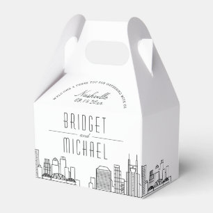 Nashville Wedding   City Skyline  Favour Box
