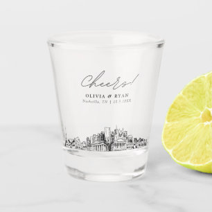 Nashville Wedding Favour Cheers Shot Glass
