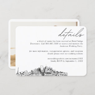 Nashville Wedding Hotel Room Block Details Small Enclosure Card