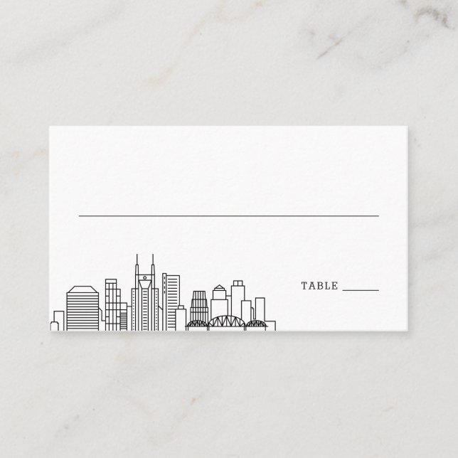 Nashville Wedding | Place Cards Front and Back (Front)