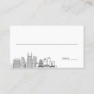 Nashville Wedding Place Cards Front and Back