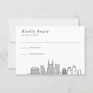 Nashville Wedding   Stylised Skyline RSVP