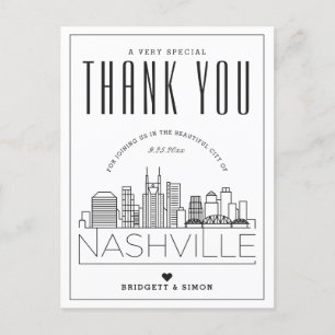 Nashville Wedding   Thanks for Coming! Postcard