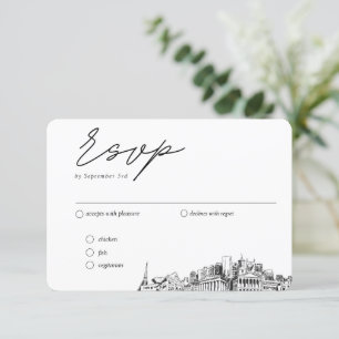 Nashville Wedding Traditional RSVP Meal Options Enclosure Card