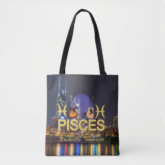 Nashville Zodiac Pisces All Over Print Tote Bag