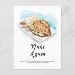 Nasi Ayam Chicken Rice Malaysia Postcard