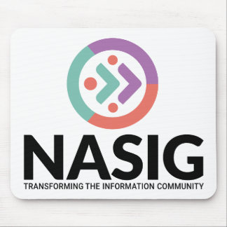 NASIG logo white Mouse Mat