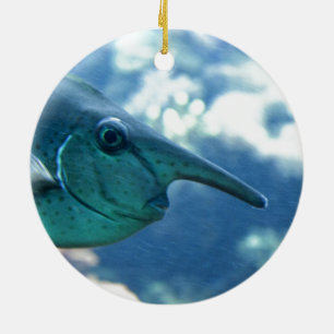 Naso brevirostris ceramic tree decoration