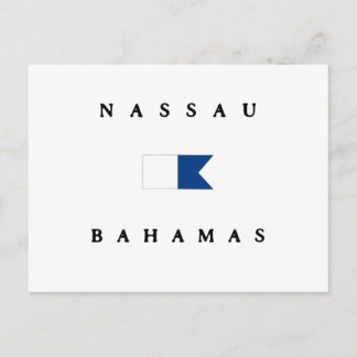 Nassau Bahamas Alpha Dive Flag Postcard