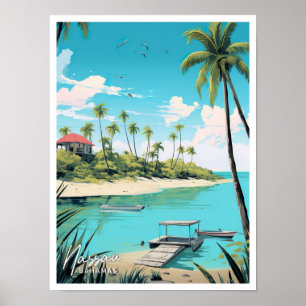 Nassau Bahamas Art Travel Place illustration Poster