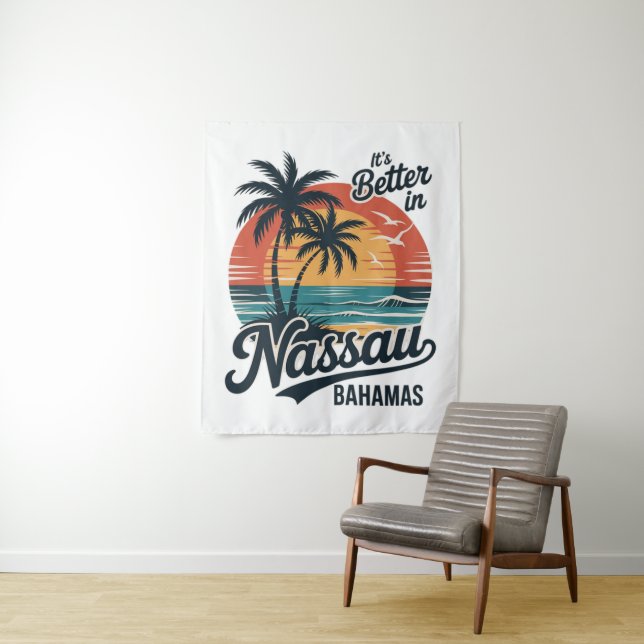 Nassau Bahamas Beach Summer Tapestry (In Situ)