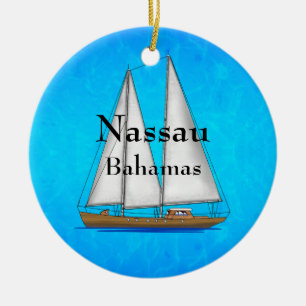 Nassau Bahamas Ceramic Tree Decoration