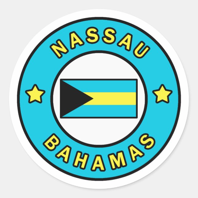 Nassau Bahamas Classic Round Sticker (Front)