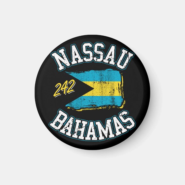 Nassau Bahamas Flag Magnet Vacation Cruise 242 (Front)
