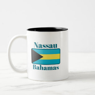 Nassau Bahamas Flag Two-Tone Coffee Mug