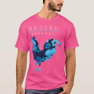 Nassau Bahamas Flower Hibiscus Chicken Lover Souve T-Shirt