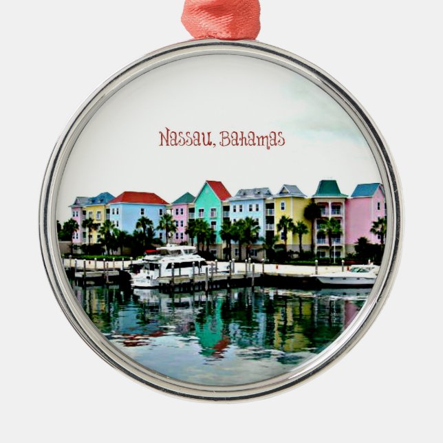 Nassau Bahamas Marina Metal Tree Decoration (Front)