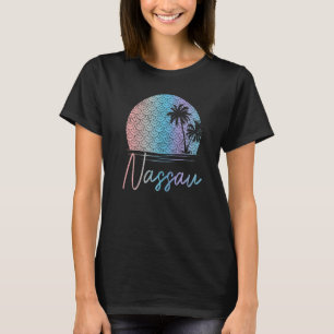 Nassau Bahamas Mermaid Palm Trees Girls Vintage Be T-Shirt