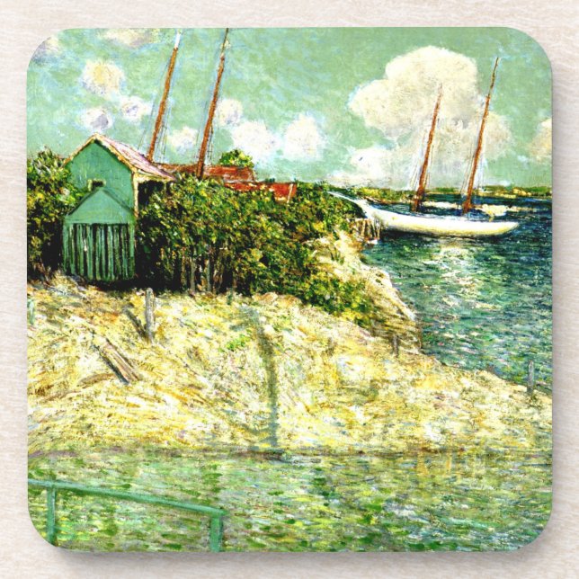 Nassau, Bahamas, painting by J. Alden Weir Coaster (Front)
