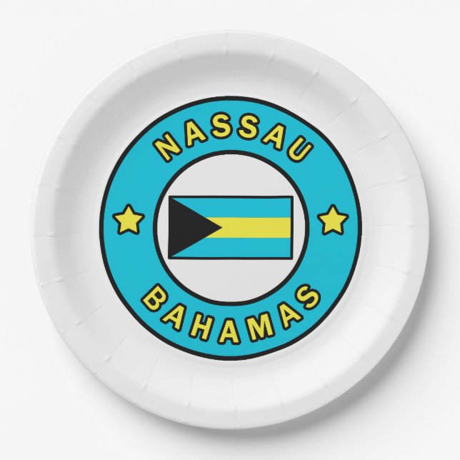 Nassau Bahamas Paper Plate (Front)