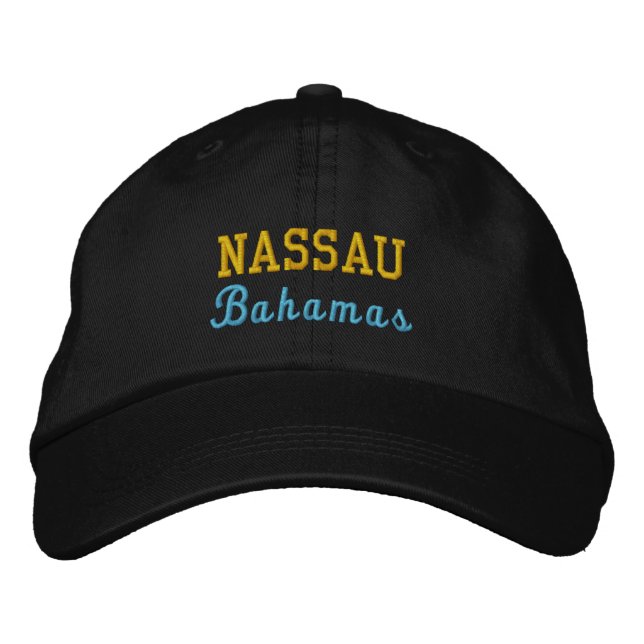 Nassau, Bahamas Personalised Adjustable Hat (Front)