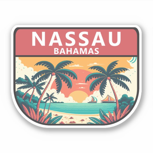 Nassau Bahamas Retro Emblem (Front)