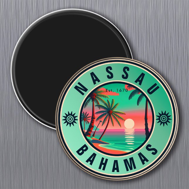 Nassau Bahamas Retro Seagull Souvenir 1950s Magnet (Creator Uploaded)