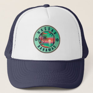 Nassau Bahamas Retro travel Souvenir 1950s Trucker Hat