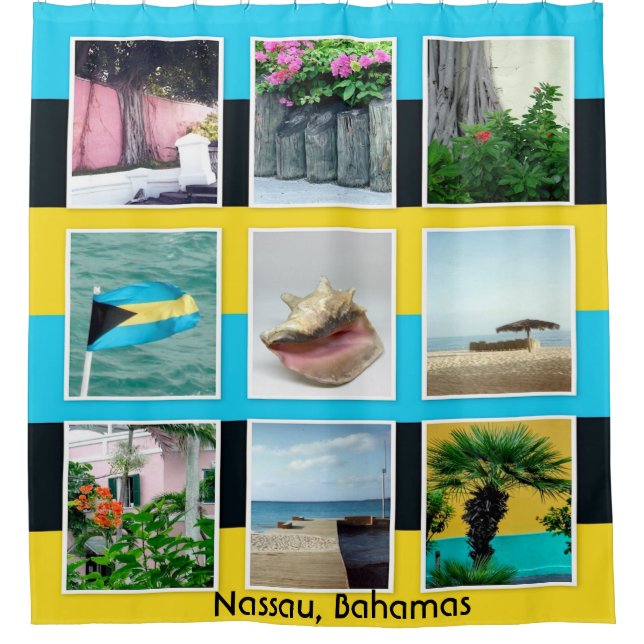 Nassau, Bahamas Shower Curtain (Front)