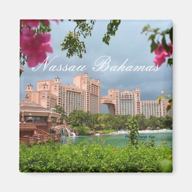 Nassau Bahamas Travel Photo Souvenir Fridge Magnet (Front)