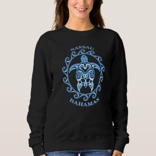 Nassau Bahamas Tribal Sea Turtle Summer Beach Sweatshirt