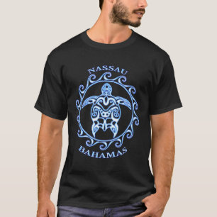 Nassau Bahamas Tribal Sea Turtle Summer Beach T-Shirt