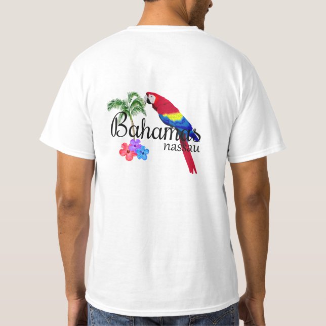Nassau Bahamas Tropical Destination T-Shirt (Back)