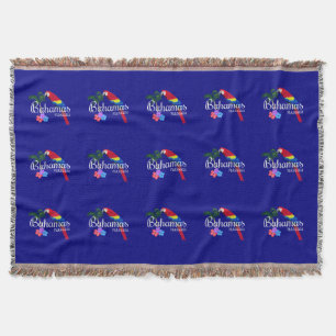 Nassau Bahamas Tropical Destination Throw Blanket