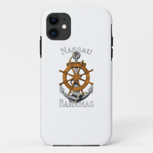 Nassau Bahamas Vacation Nautical Anchor Helm Saili iPhone 11 Case