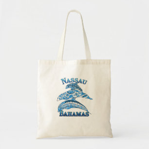 Nassau Bahamas Vacation Tribal Dolphins Tote Bag