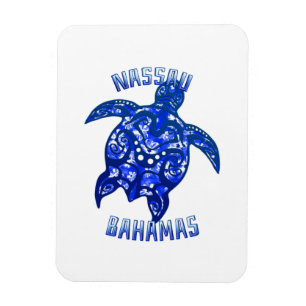 Nassau Bahamas Vacation Tribal Turtle Magnet