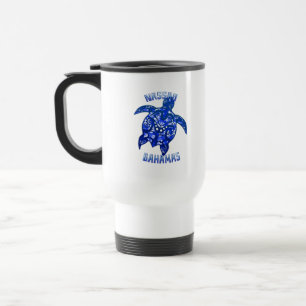 Nassau Bahamas Vacation Tribal Turtle Travel Mug