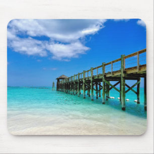Nassau Bahamas Wooden Pier Mouse Mat