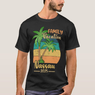 Nassau Beach Bahamas Family Vacation 2025 Summer T-Shirt