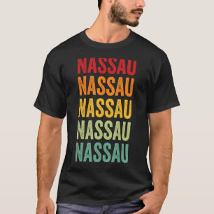 Nassau County Florida Rainbow Text Design T-Shirt