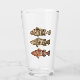 Nassau, Goliath, and Red Grouper Drink Glass