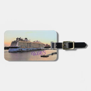 Nassau Harbour Daybreak Cruise Ship Personalised Luggage Tag