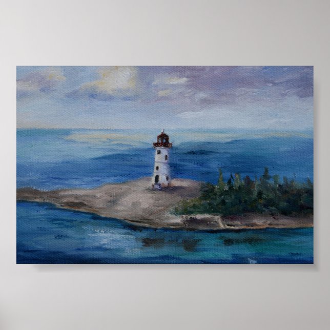 Nassau Harbour Lighthouse Poster (Front)